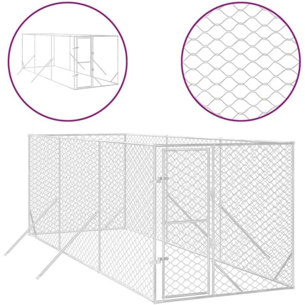 Outdoor Galvanized Steel Dog Kennel Playpen