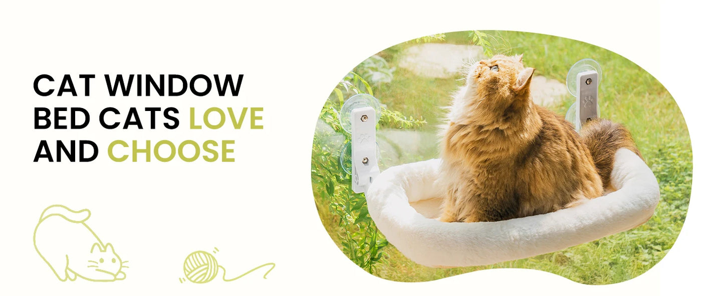 Foldable Cat Window Hammock with Removable Cover