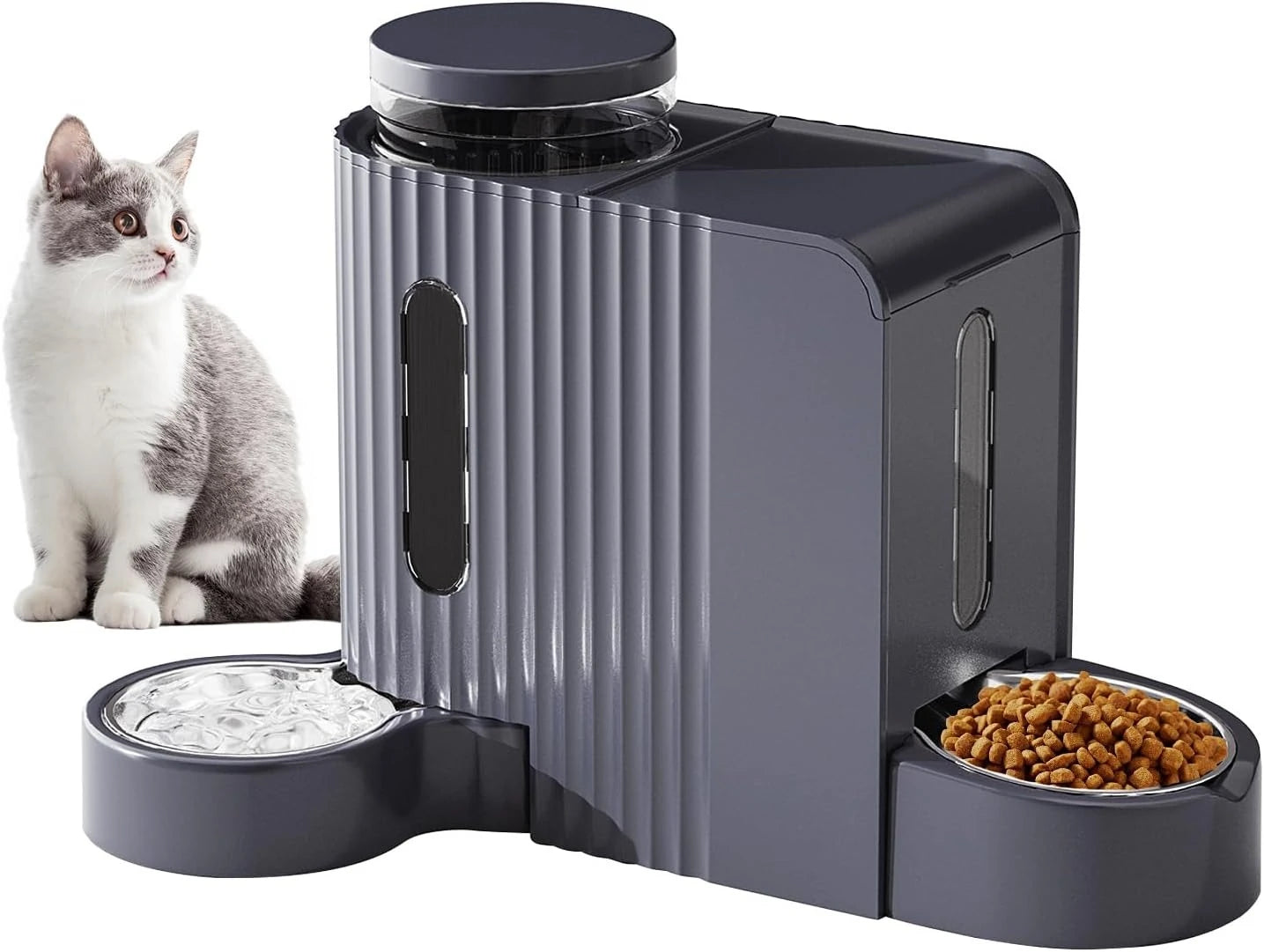 Automatic Gravity Pet Feeder and Water Dispenser