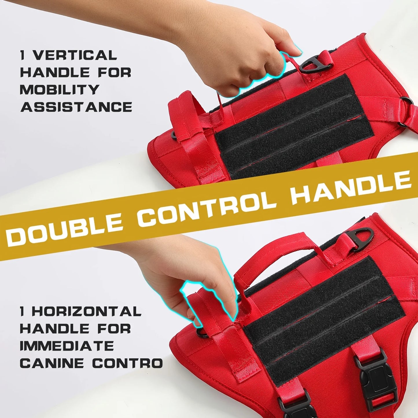 Adjustable No-Pull Design Harness with Reflective Strips
