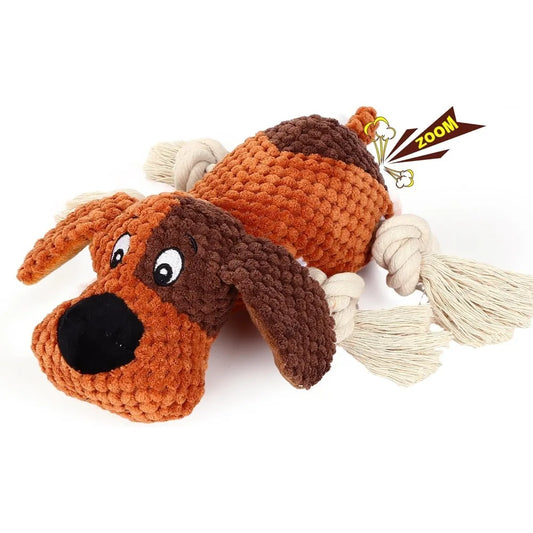 Plush Squeaky Tug of War Toy for Dogs