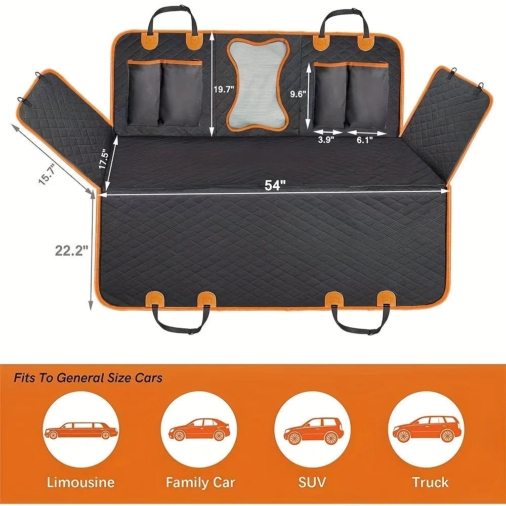 Heavy Duty Waterproof Back Seat Cover for Dogs