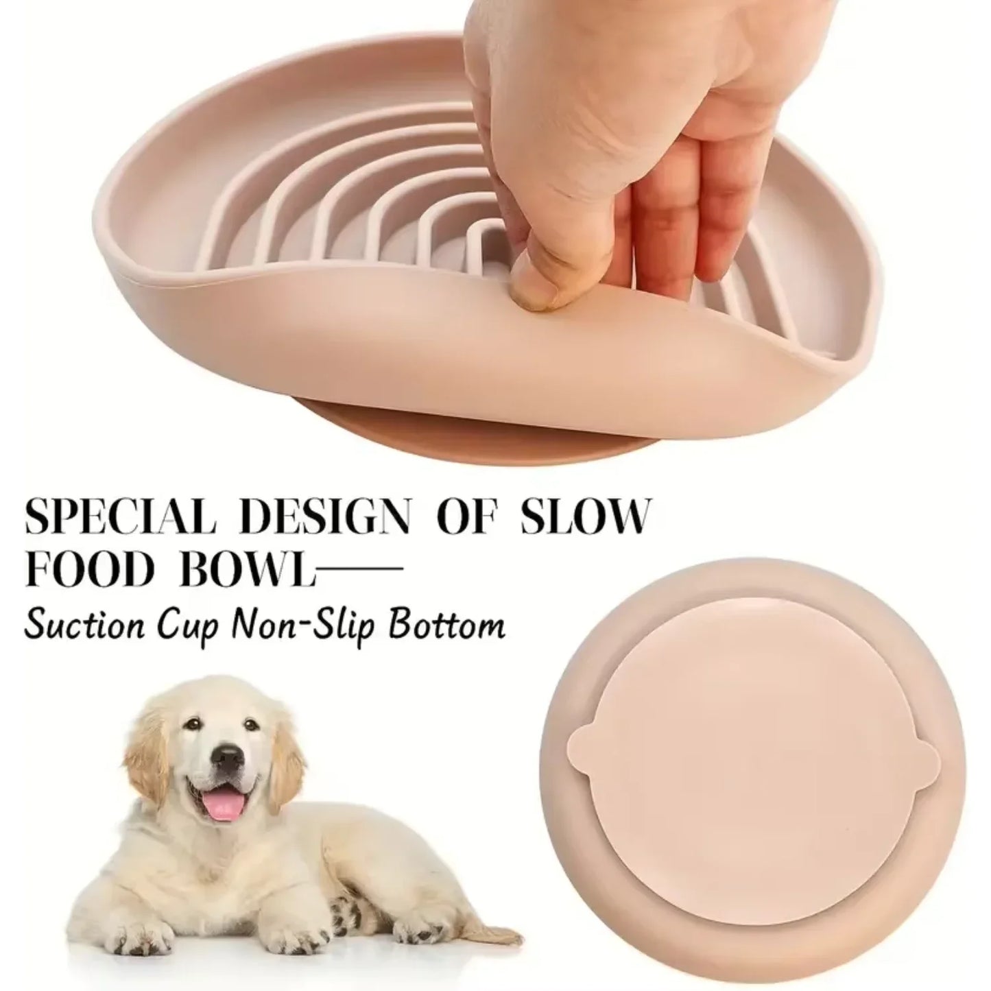 Silicone Slow Feeder Anti-Choking Food Bowl