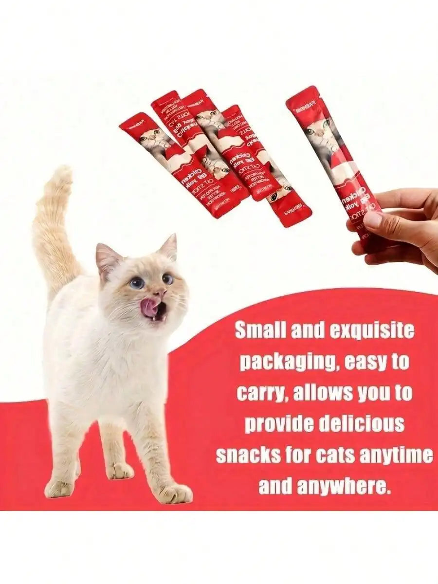 Assorted Cat Treat Pouches, Chicken Egg Yolk/Salmon Krill/Tuna Mussels