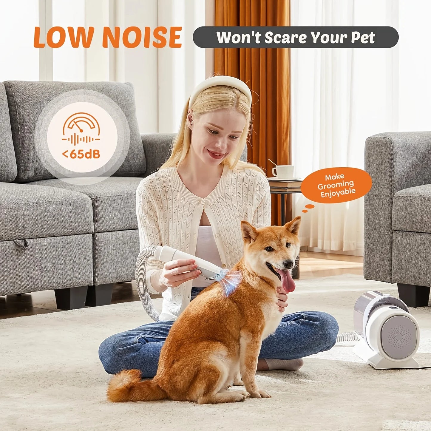 Low Noise Multi-Functional Pet Grooming Tool