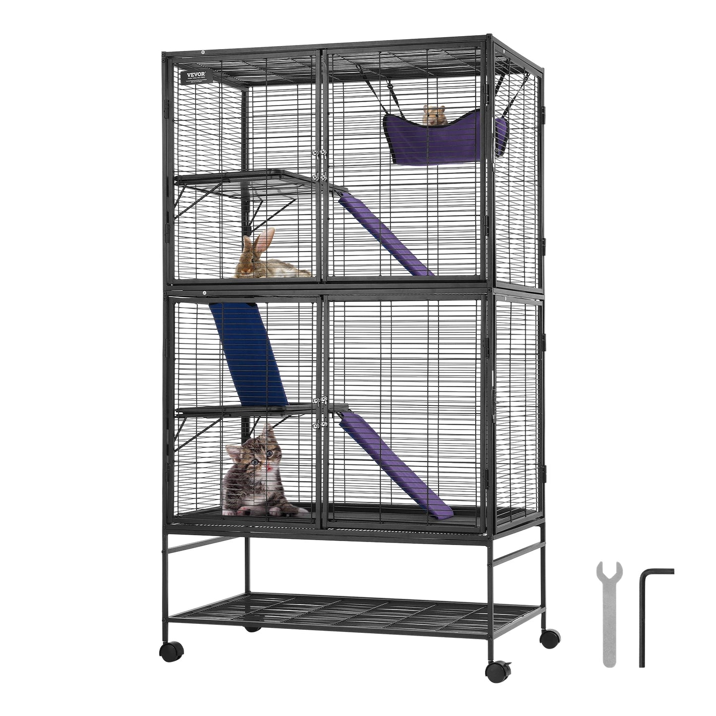 4-Tier Rolling Metal Critter Cage