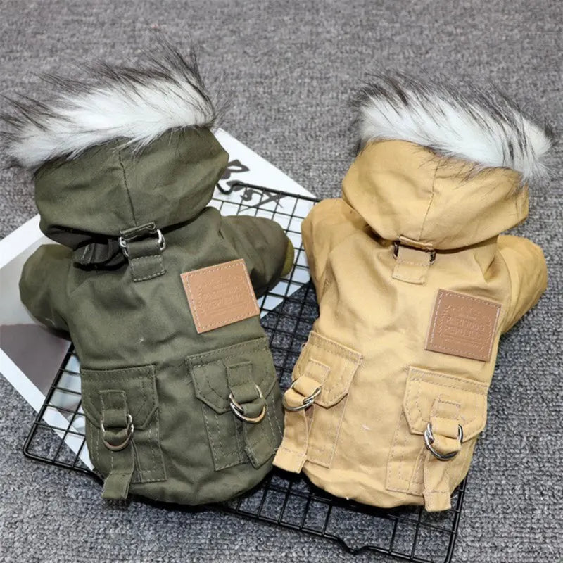 Warm Hooded Winter Coat for Dogs
