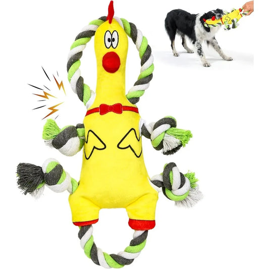 Squeaky Plush, Tug of War Dog Toy