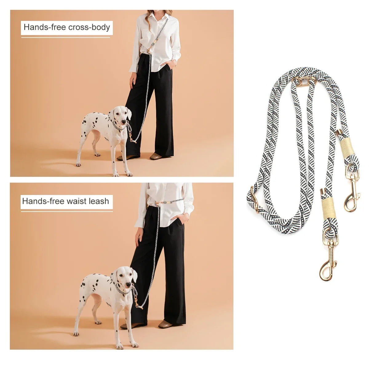 Outdoor Multi-Functional Hands Free Dog Lead Rope