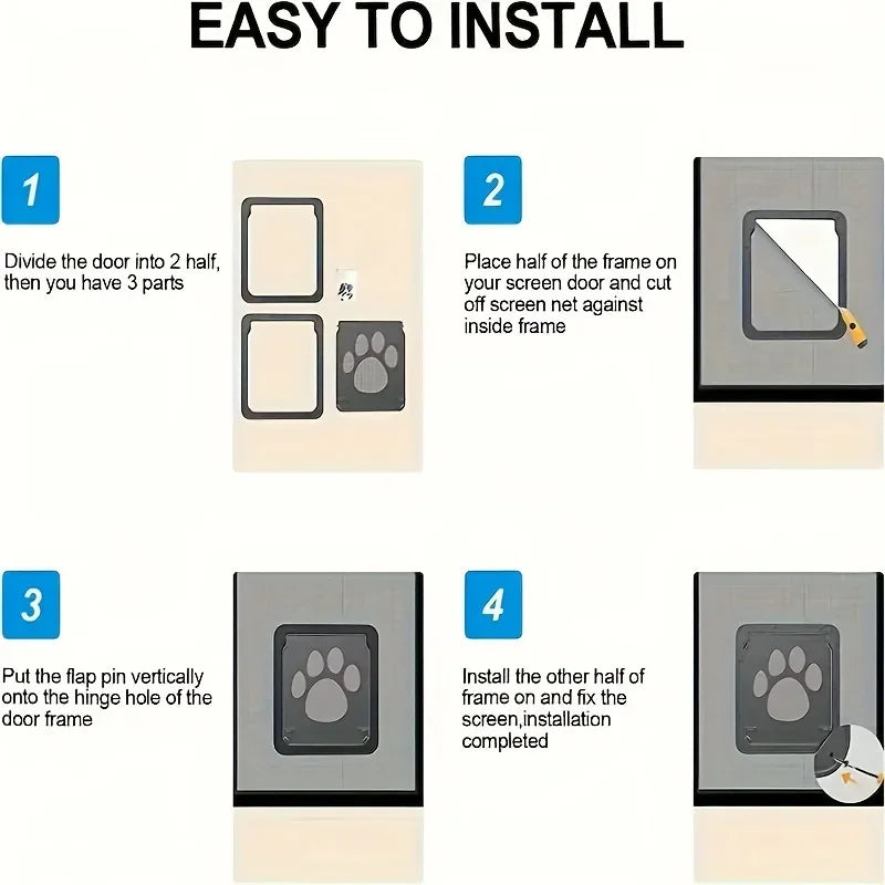 Dual Direction Easy-Install Pet Door