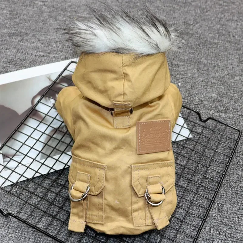 Warm Hooded Winter Coat for Dogs