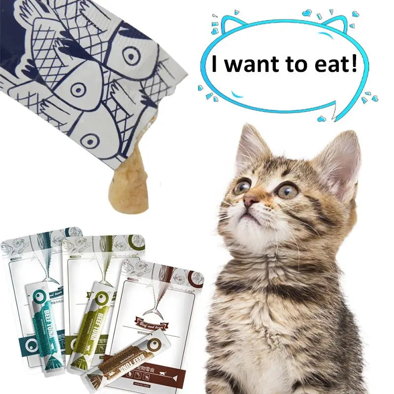 Cat Supplement Snack Treat Packets (Salmon, Tuna, Cod)