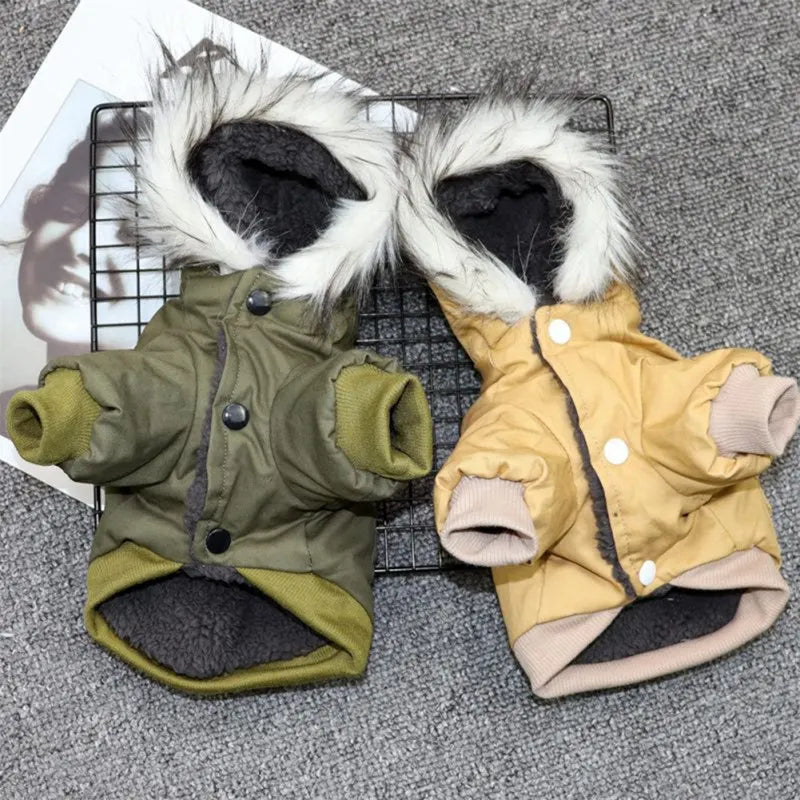 Warm Hooded Winter Coat for Dogs