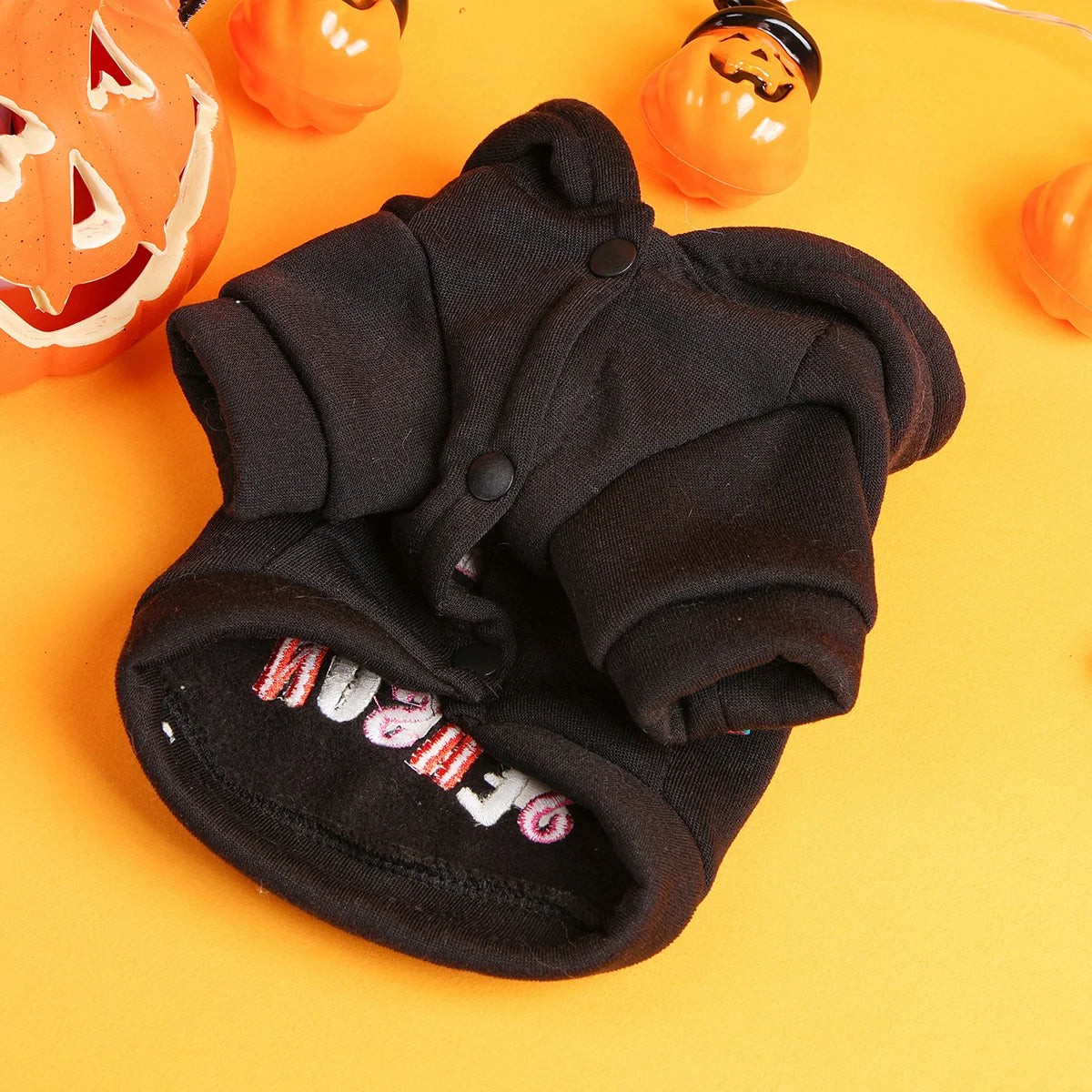 Hooded Open Button Halloween Sweater Jacket for Pets