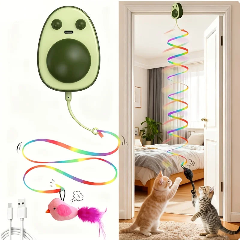 Indoor Wall/Door Mount Adhesive Cat Toy