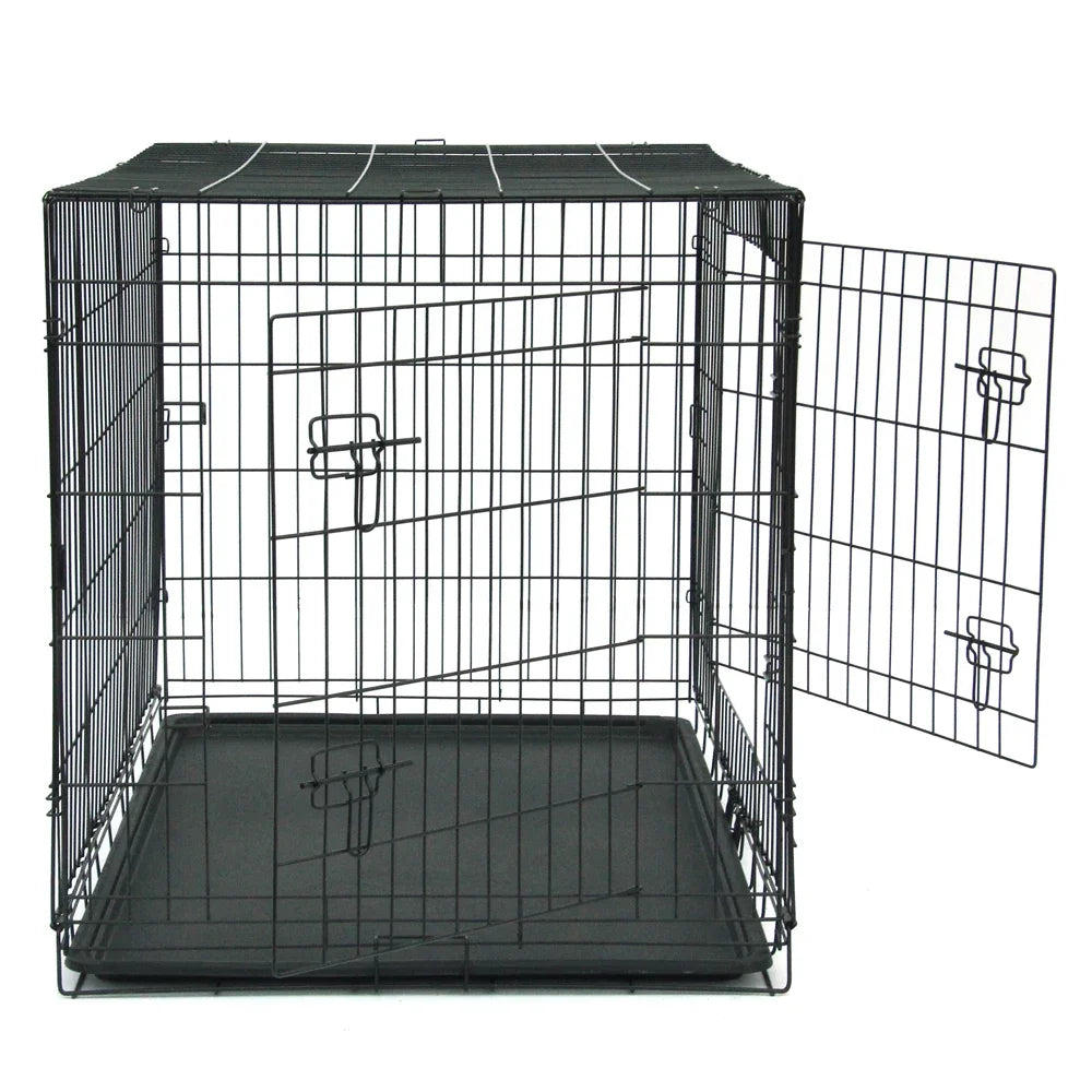 Folding Metal Wire Pet Crate, 42"