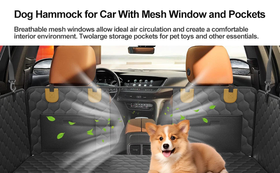 Back Seat Safety Hammock for Dogs