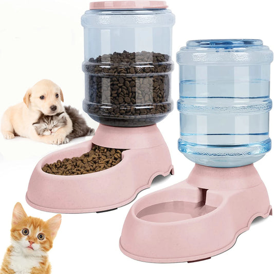 Large Capacity Automatic Food and Water Dispenser for Pets