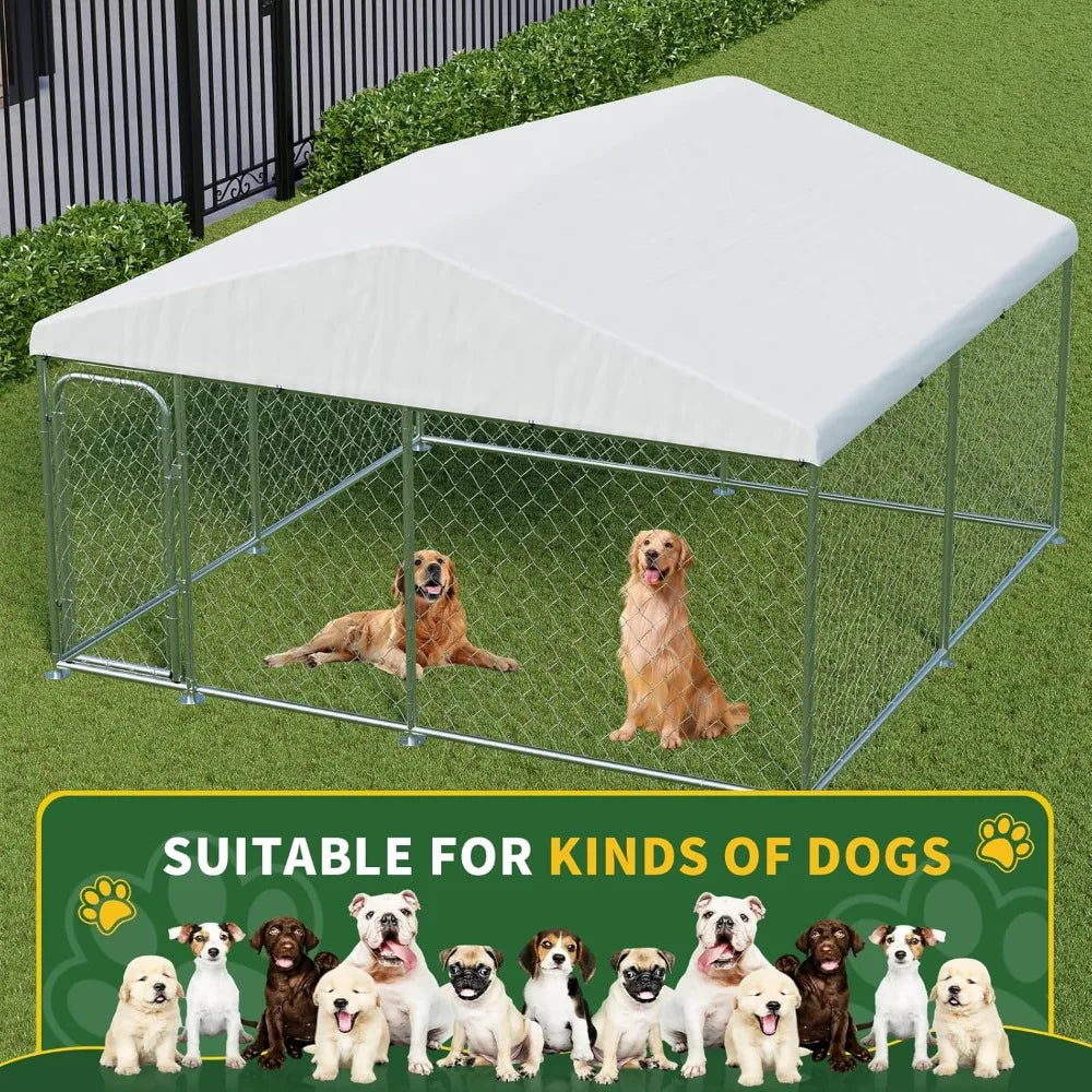 Outdoor Heavy Duty Dog Enclosure, 10ftx10ftx6ft