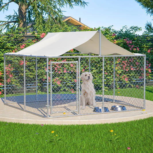 7.5x7.5 ft Outdoor Heavy Duty Pet Enclosure  with Shade