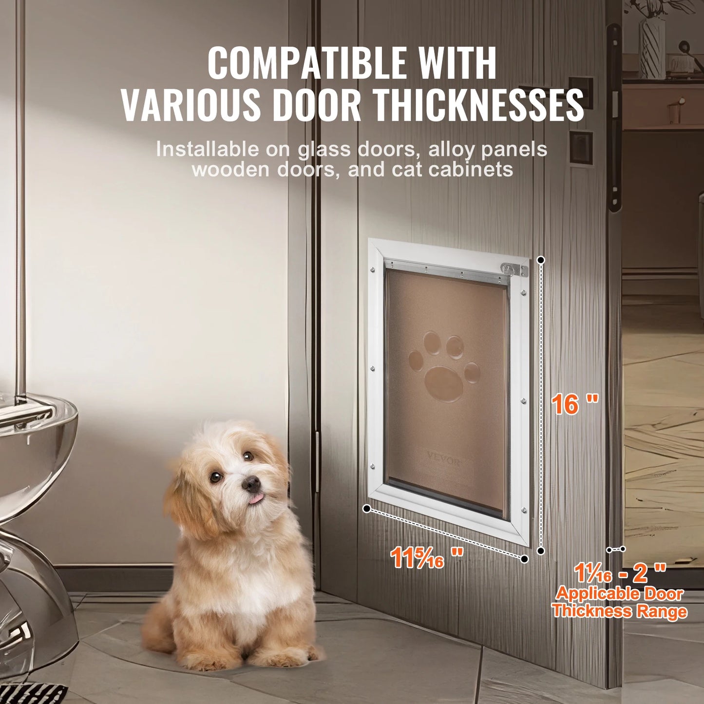 Locking Flap System, Weatherproof Doggy Door (med & lg)