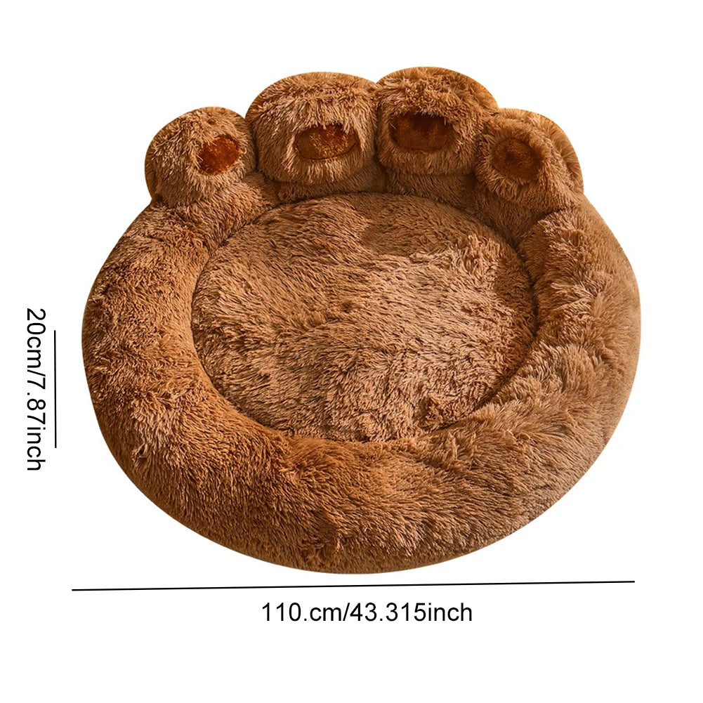 Comfortable Fluffy Paw Shape Pet Bed