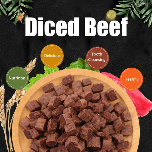 Diced Beef Dog Training Reward Treats