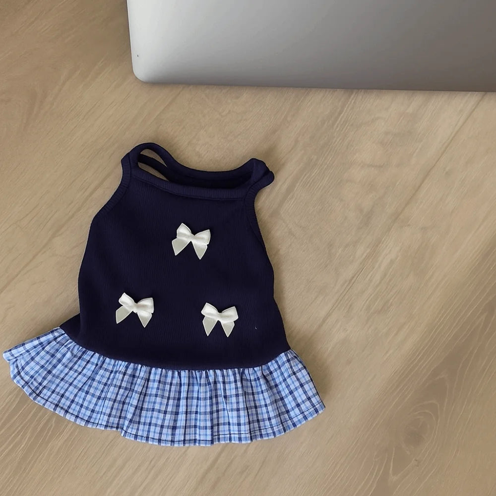 Breathable Soft Plaid Summer Dress for Pets