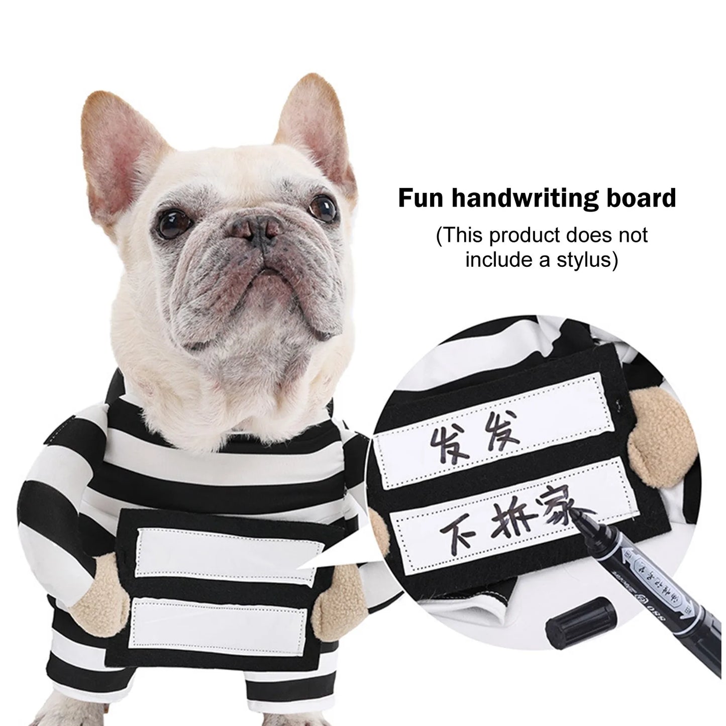 Prisoner Design Pet Costume for Halloween