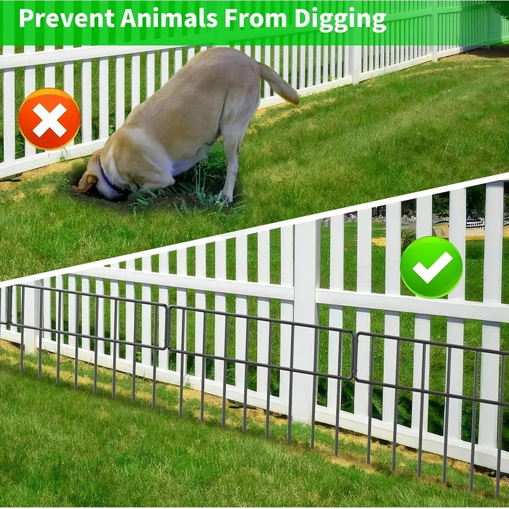 No Dig Decorative Fencing Security Panels, 20ft