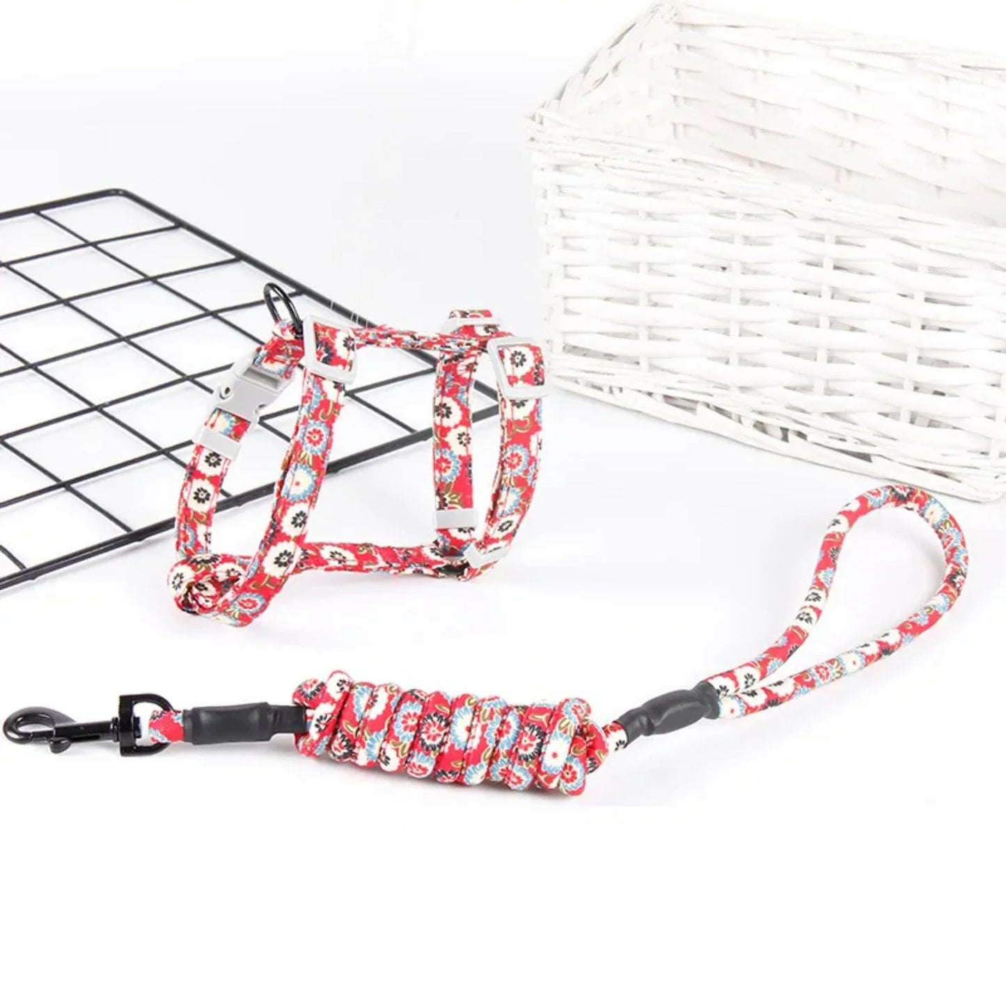 Adjustable Pet Harness and Leash Set