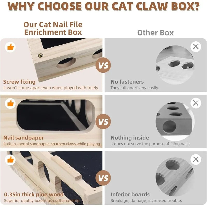 Interactive Toy Puzzle Box for Cats