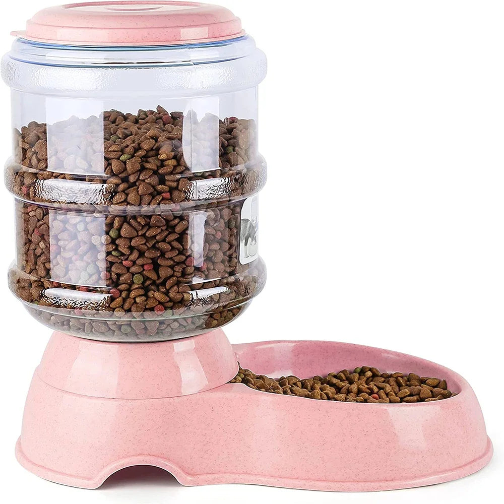Large Capacity Automatic Food and Water Dispenser for Pets