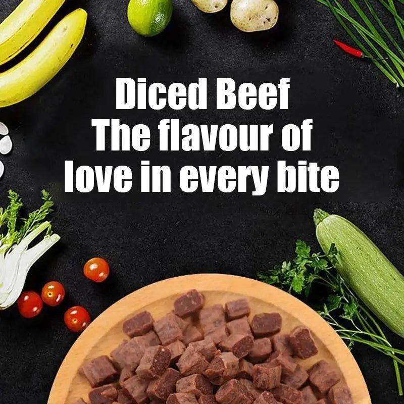 Appetizing Nutritious Diced Beef Flavor Dog Training Treats