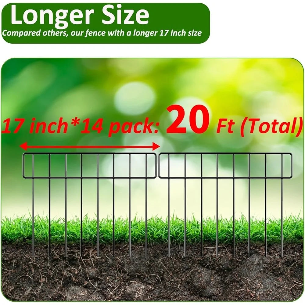 No Dig Decorative Fencing Security Panels, 20ft