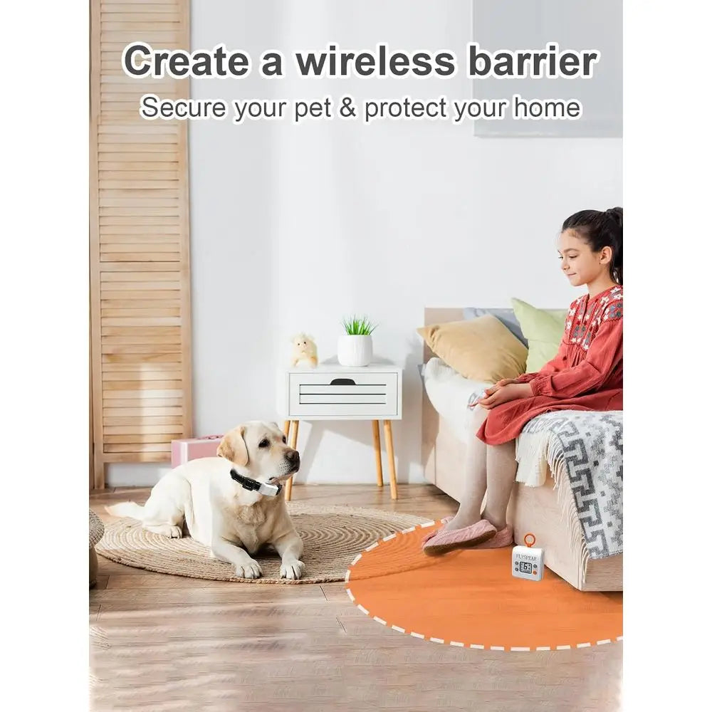 Indoor Rechargeable Wireless Pet Barrier, Adjustable Range