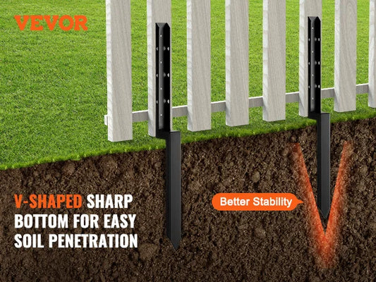 Fence Post Anchor Repair Kit, Support Stakes (4pck)