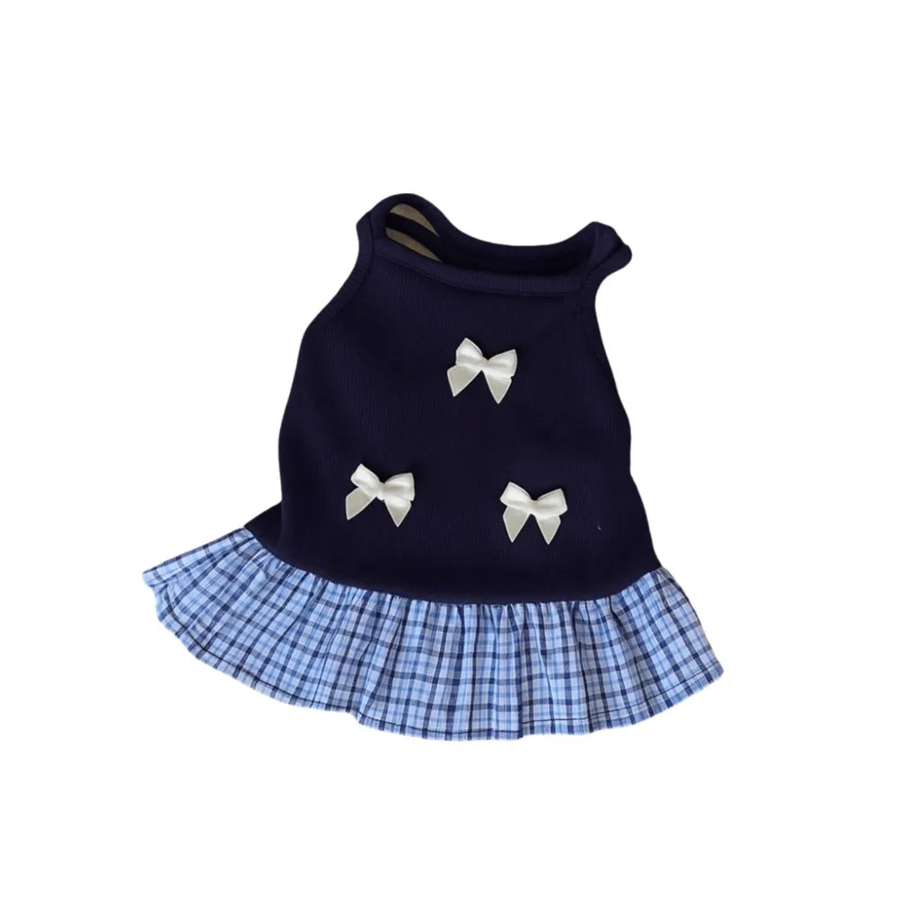 Breathable Soft Plaid Summer Dress for Pets
