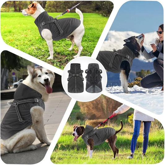 Adjustable Hooded Weatherproof Dog Raincoat