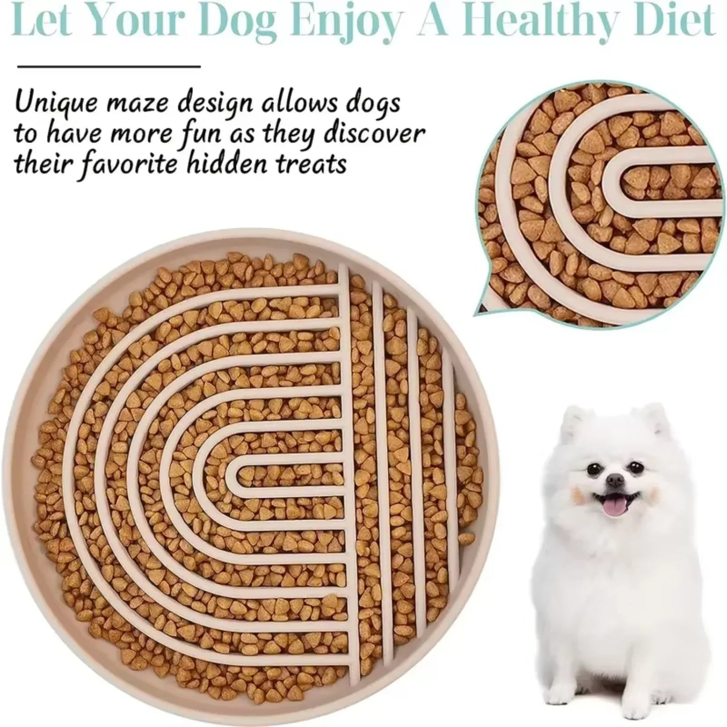 Silicone Slow Feeder Anti-Choking Food Bowl