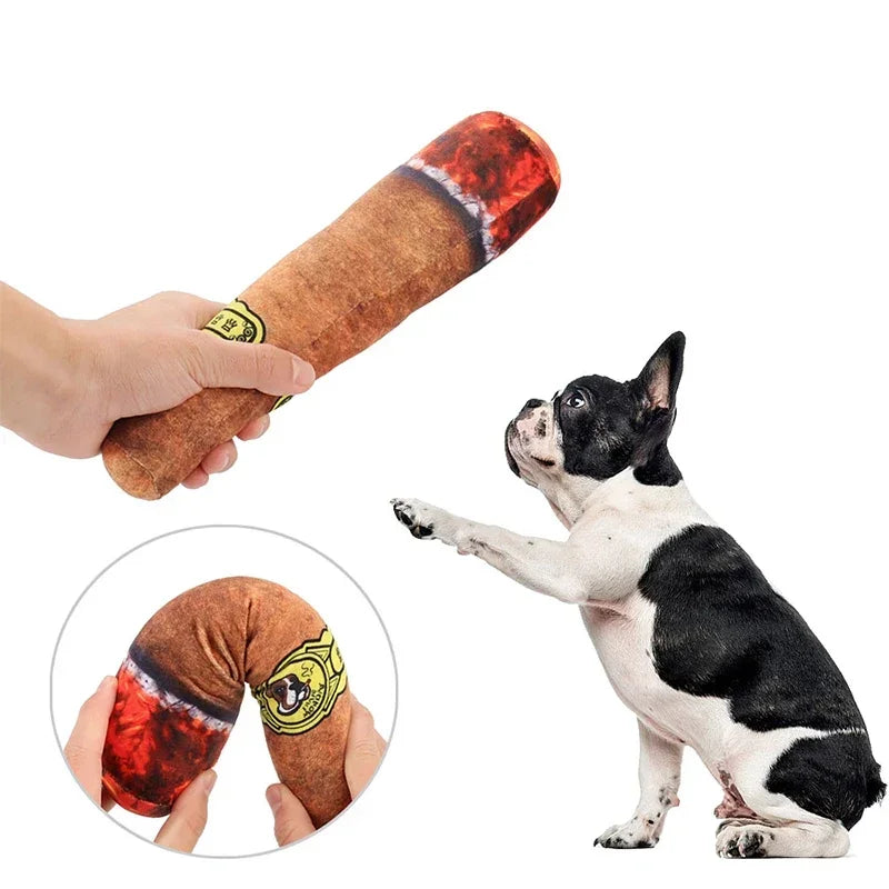 Funny Novelty Squeaky Cigar Toy for Dogs