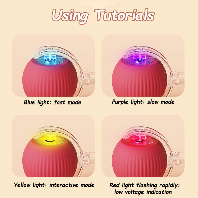 Rechargeable, Interactive Rolling Cat Ball (2pc)