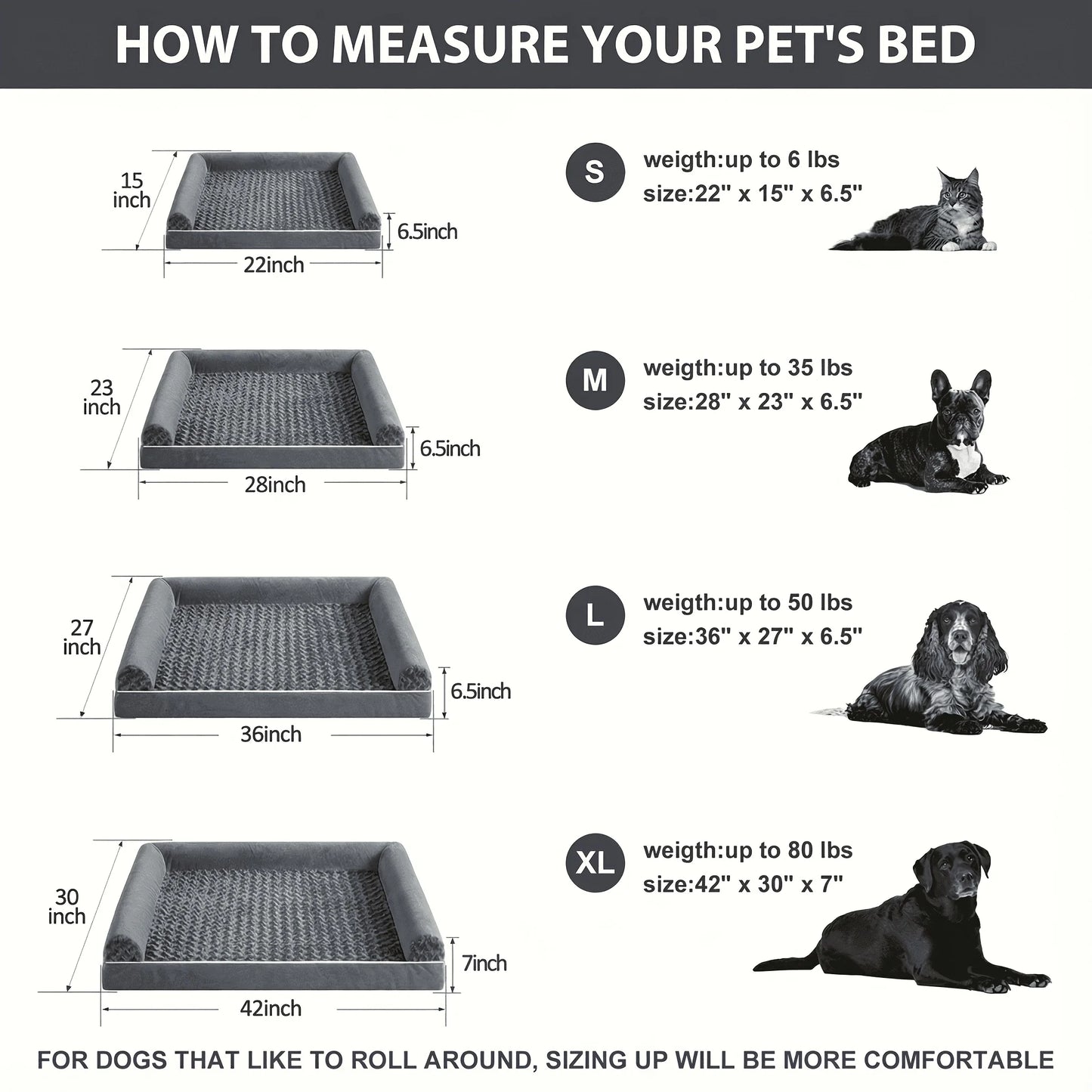 Jumbo Orthopedic Plush Memory Foam Dog Bed